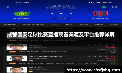 成都国安足球比赛直播观看渠道及平台推荐详解