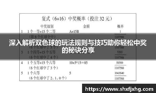 深入解析双色球的玩法规则与技巧助你轻松中奖的秘诀分享